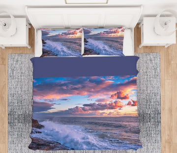 3D Sea Wave 2106 Marco Carmassi Bedding Bed Pillowcases Quilt Quiet Covers AJ Creativity Home 