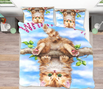 3D Cat Branch 5878 Kayomi Harai Bedding Bed Pillowcases Quilt Cover Duvet Cover