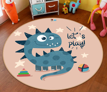 3D Dinosaur 74253 Round Non Slip Rug Mat