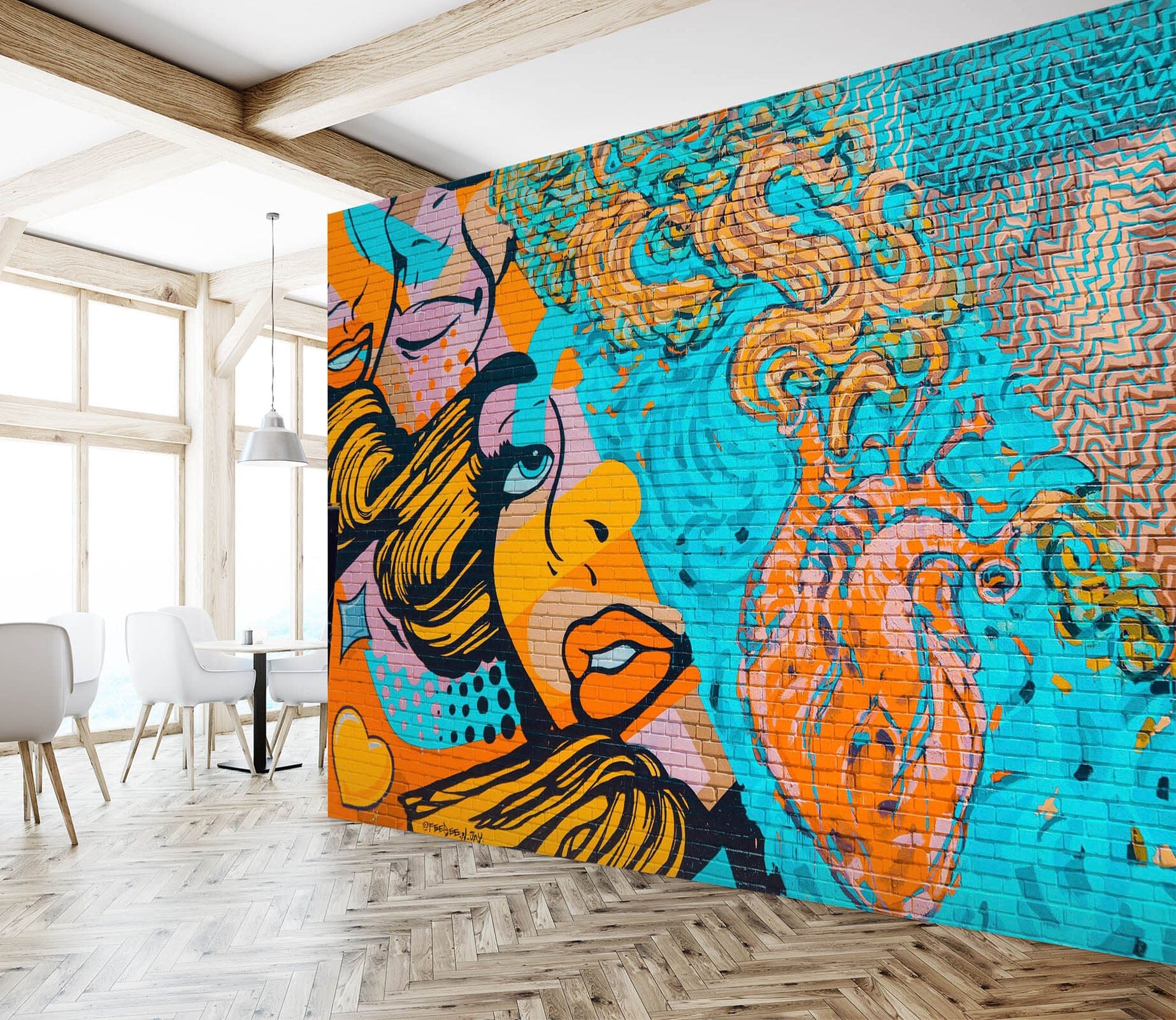 3D Lake Graffiti 1468 Wall Murals Wallpaper AJ Wallpaper 2 