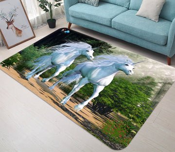 3D Walking Unicorn 42 Non Slip Rug Mat Mat AJ Creativity Home 