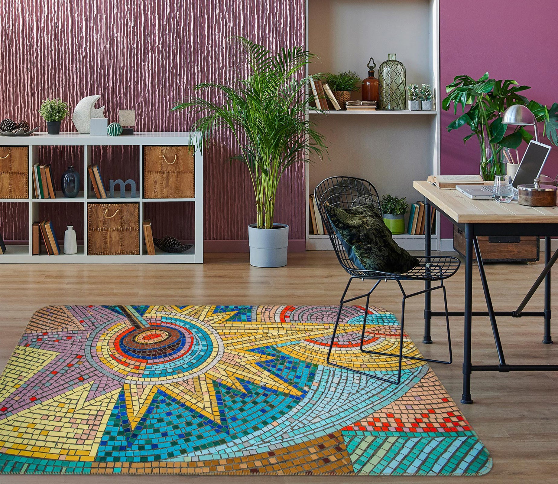 3D Colorful Pattern 33019 Non Slip Rug Mat