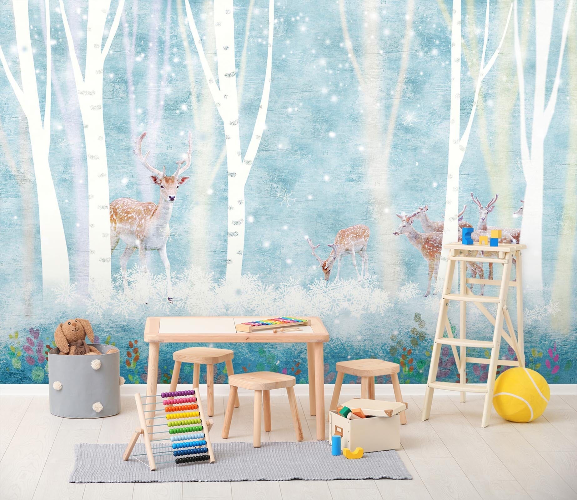 3D Forest Sika Deer 045 Wall Murals Wallpaper AJ Wallpaper 2 