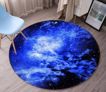 3D Starry Sky 69176 Round Non Slip Rug Mat