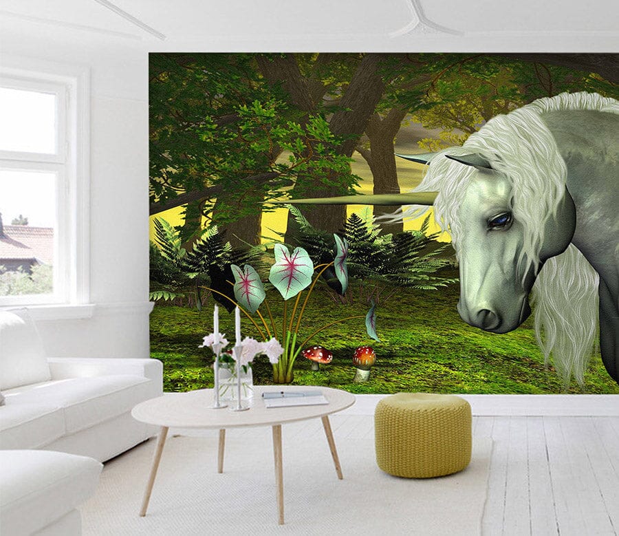 3D Forest Unicorn 1513 Wall Murals Wallpaper AJ Wallpaper 2 