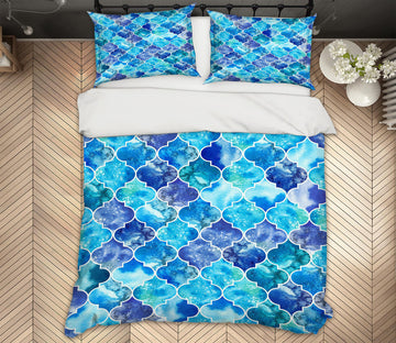 3D Blue Diamond Pattern 59232 Bed Pillowcases Quilt
