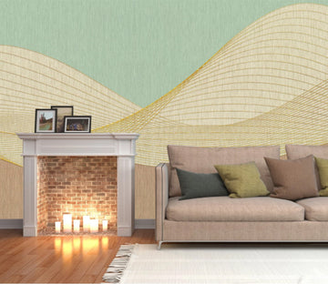 3D Golden Stripes WC2734 Wall Murals