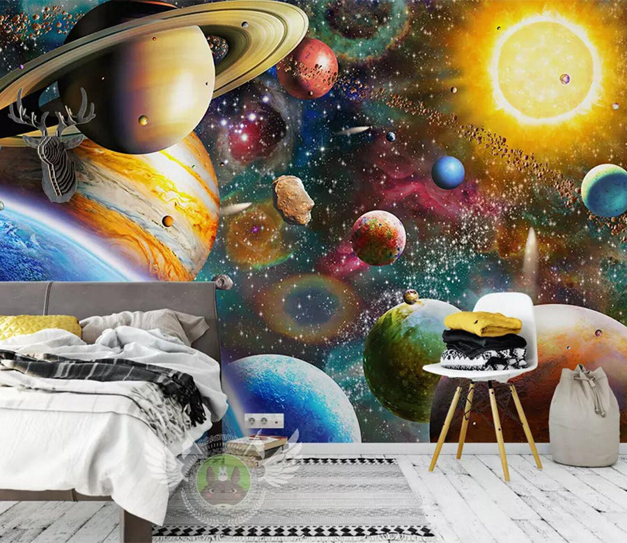 3D Cosmic Planet WC366 Wall Murals