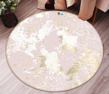 3D White And Pink Marble 735 Round Non Slip Rug Mat Mat AJ Creativity Home 