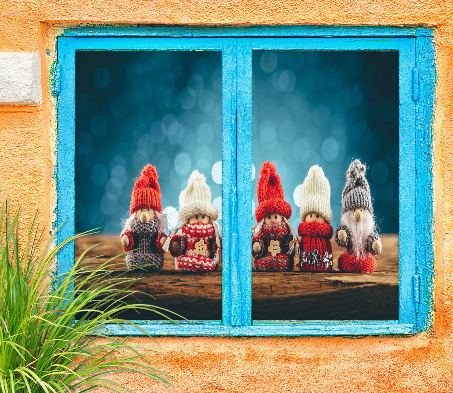 3D Santa Claus Doll 43114 Christmas Window Film Print Sticker Cling Stained Glass Xmas