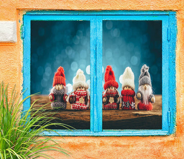 3D Santa Claus Doll 43114 Christmas Window Film Print Sticker Cling Stained Glass Xmas