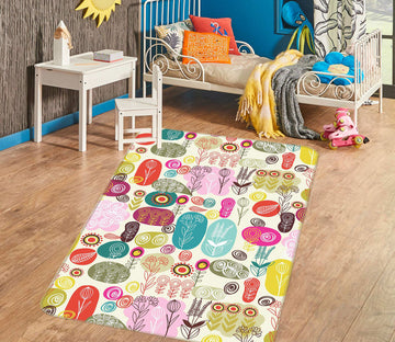 3D Color Tree Pattern 76178 Non Slip Rug Mat