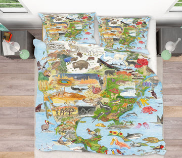 3D North America 033 Michael Sewell Bedding Bed Pillowcases Quilt Quiet Covers AJ Creativity Home 