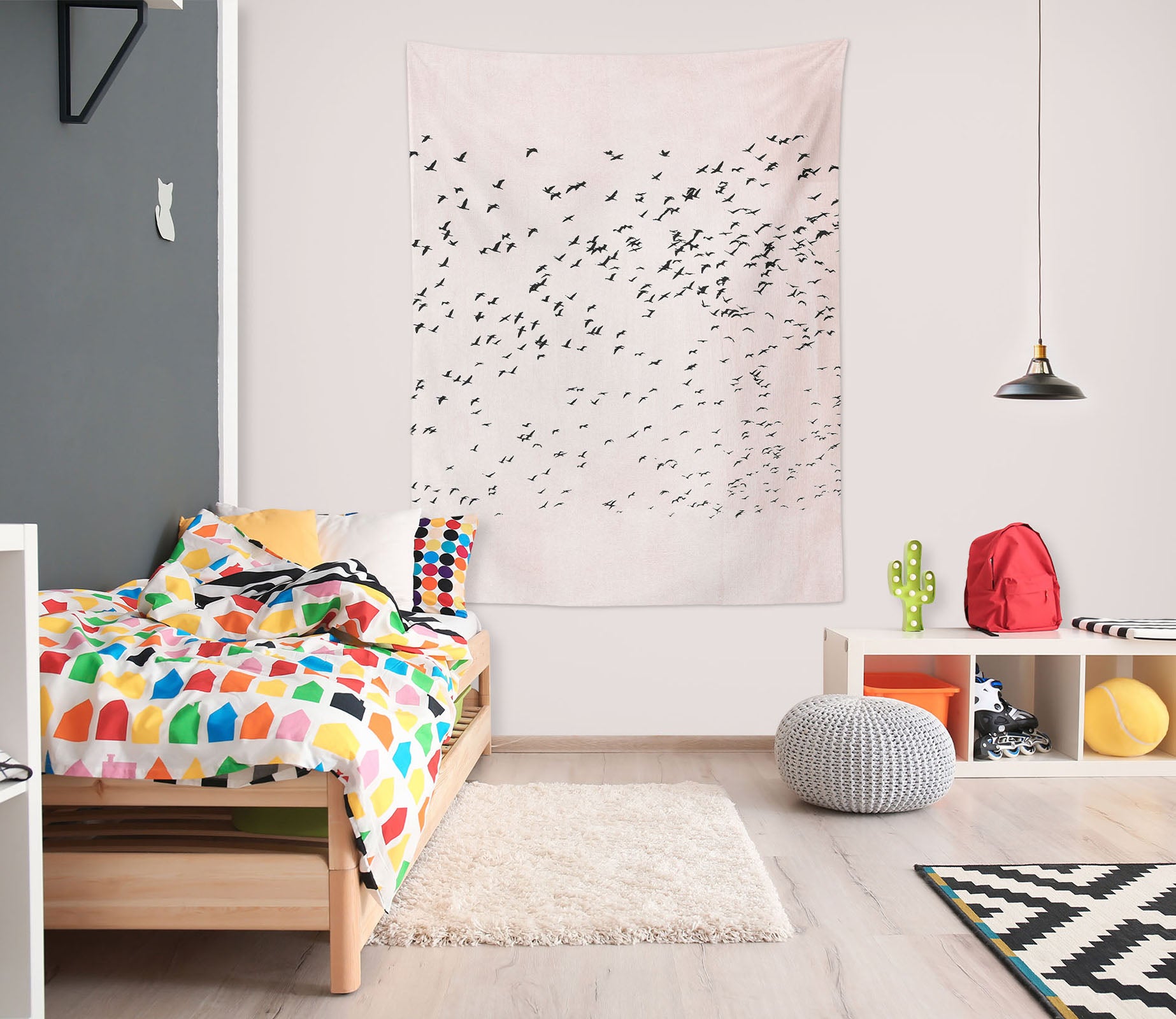 3D Black Bird 878 Boris Draschoff Tapestry Hanging Cloth Hang