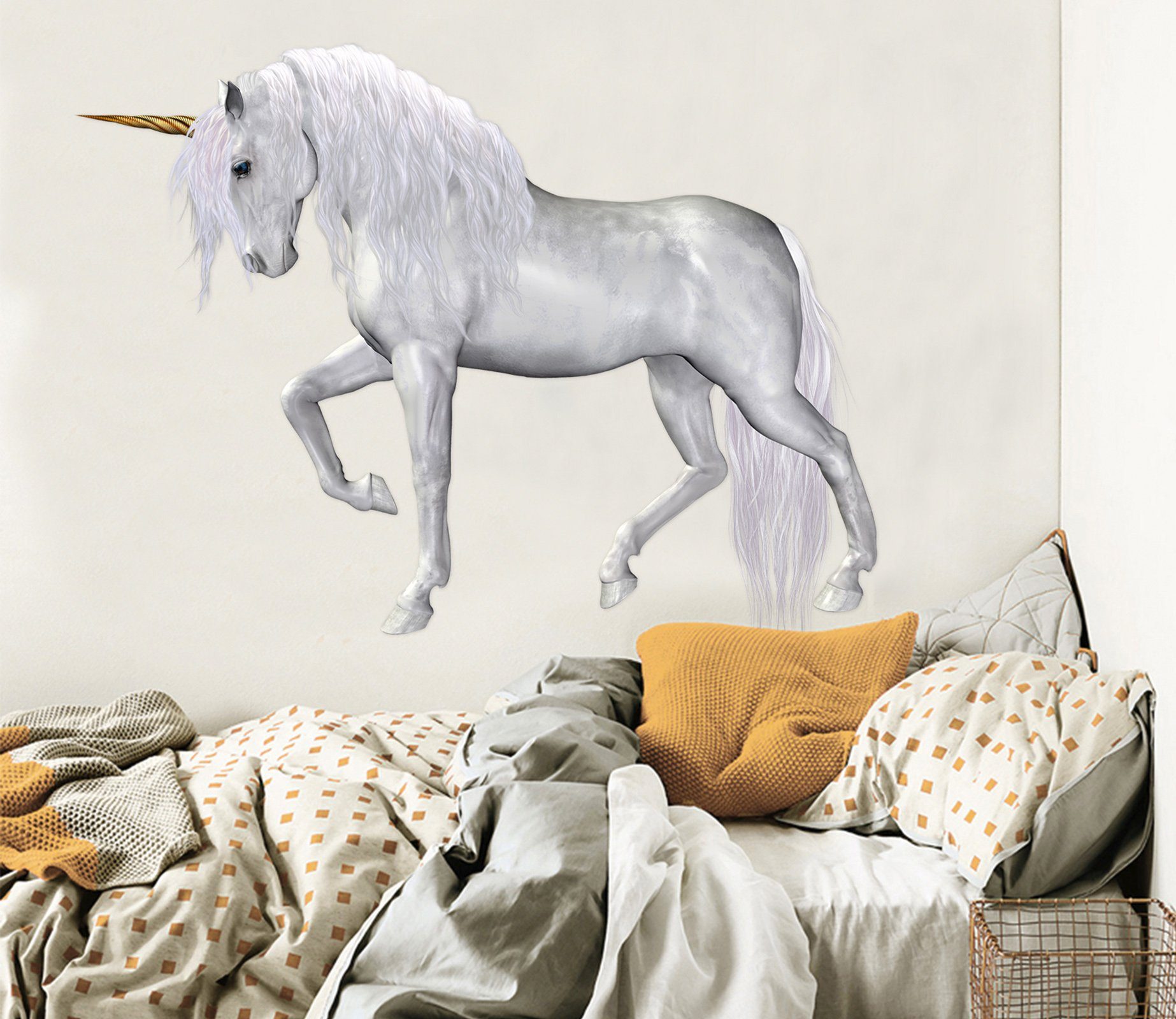 3D Horned Beast 006 Animals Wall Stickers Wallpaper AJ Wallpaper 