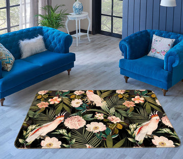 3D Flowers Birds 128 Uta Naumann Rug Non Slip Rug Mat Mat AJ Creativity Home 