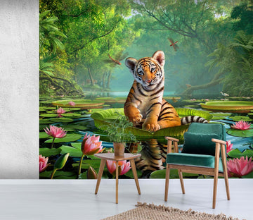 3D Tiger Lily 115 Jerry LoFaro Wall Mural Wall Murals Wallpaper AJ Wallpaper 2 