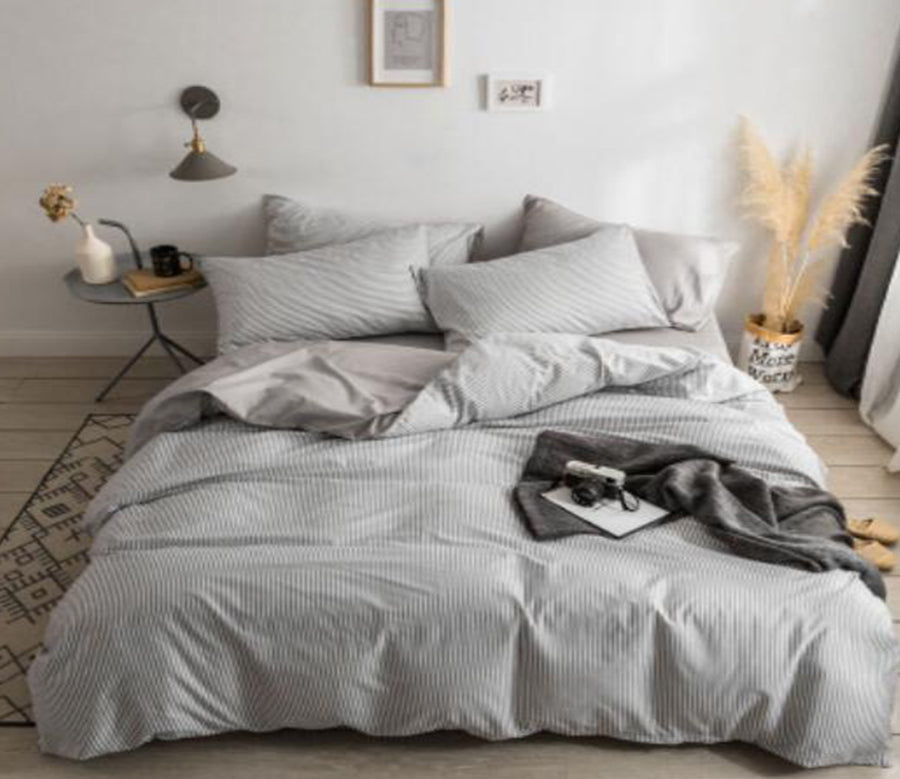 3D Light Grey 15082 Bed Pillowcases Quilt