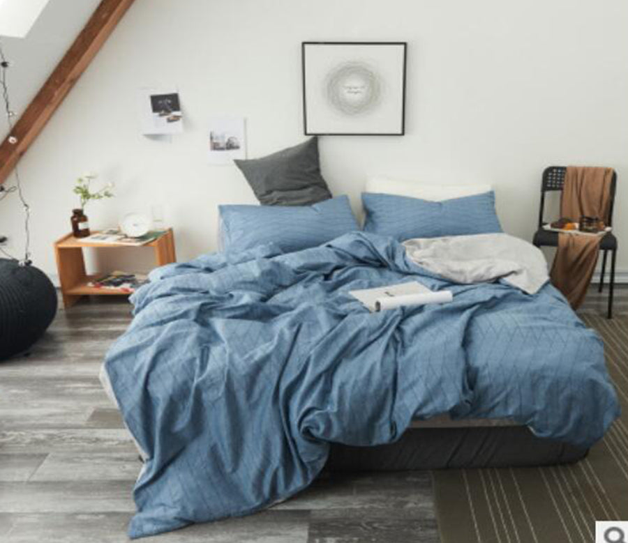 3D Blue 20331 Bed Pillowcases Quilt