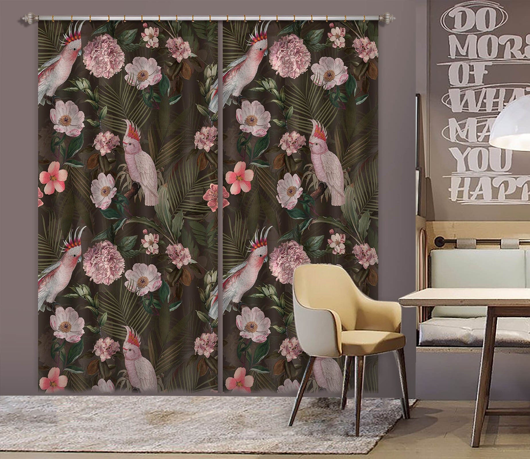 3D Pink Flowers 138 Uta Naumann Curtain Curtains Drapes Curtains AJ Creativity Home 