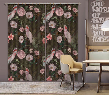 3D Pink Flowers 138 Uta Naumann Curtain Curtains Drapes Curtains AJ Creativity Home 