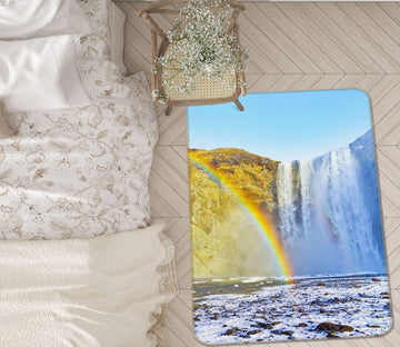 3D Rainbow Waterfall 26177 Non Slip Rug Mat