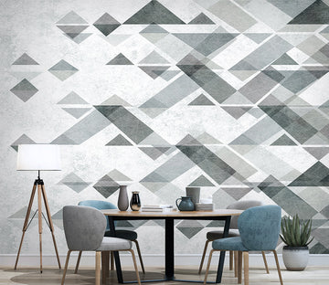 3D Grey Geometry WG188 Wall Murals