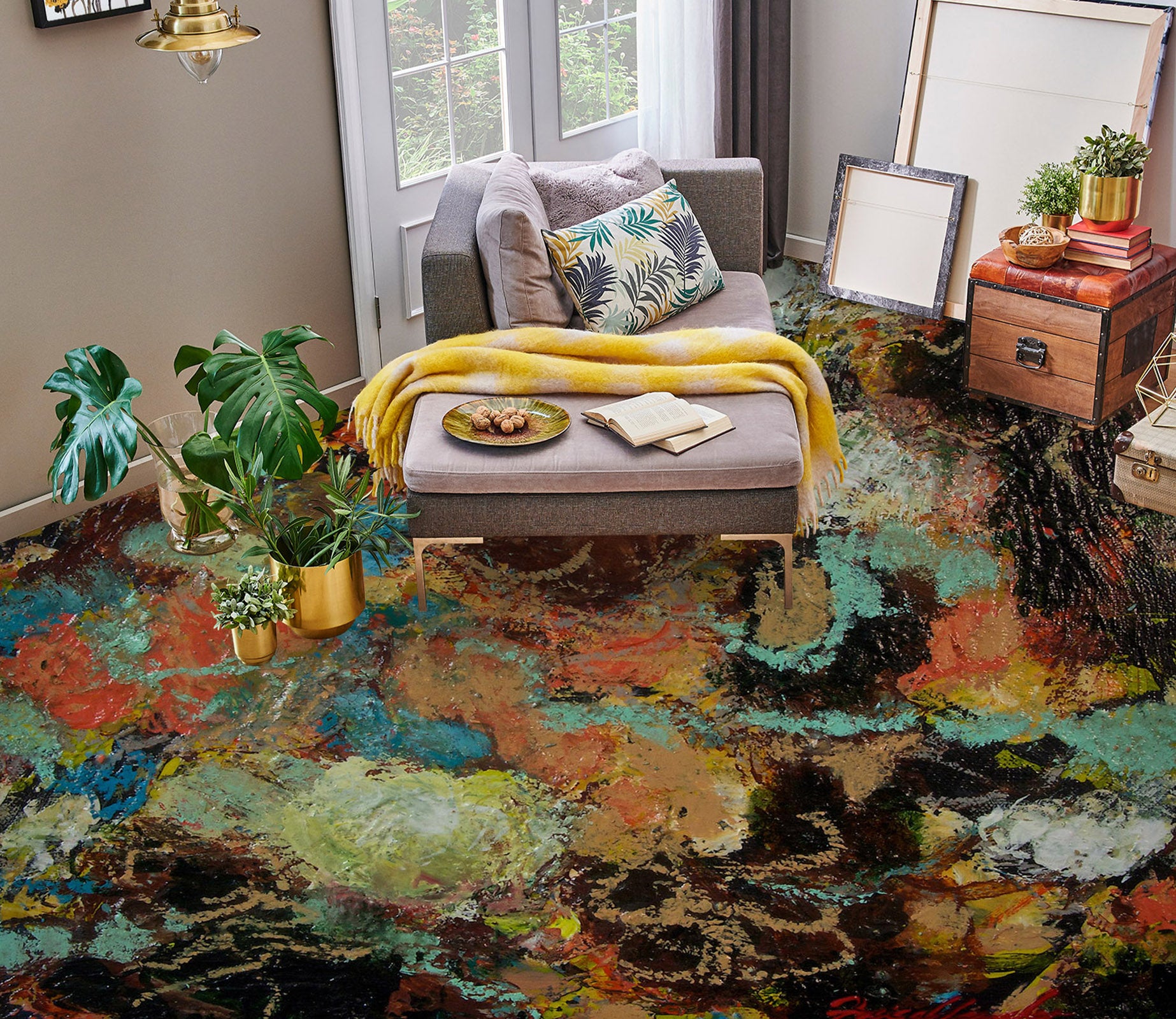3D Colorful Texture 9919 Allan P. Friedlander Floor Mural