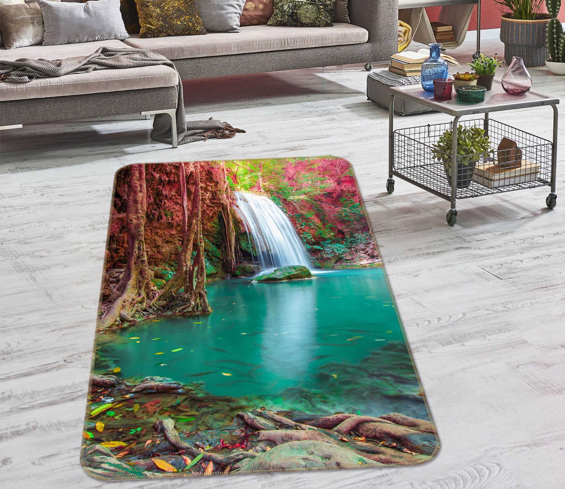 3D Waterfall 26194 Non Slip Rug Mat
