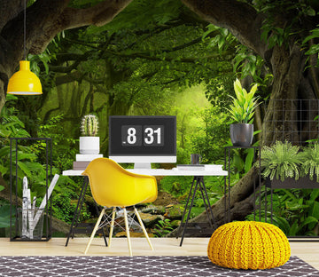 3D Forest Cave 58155 Wall Murals