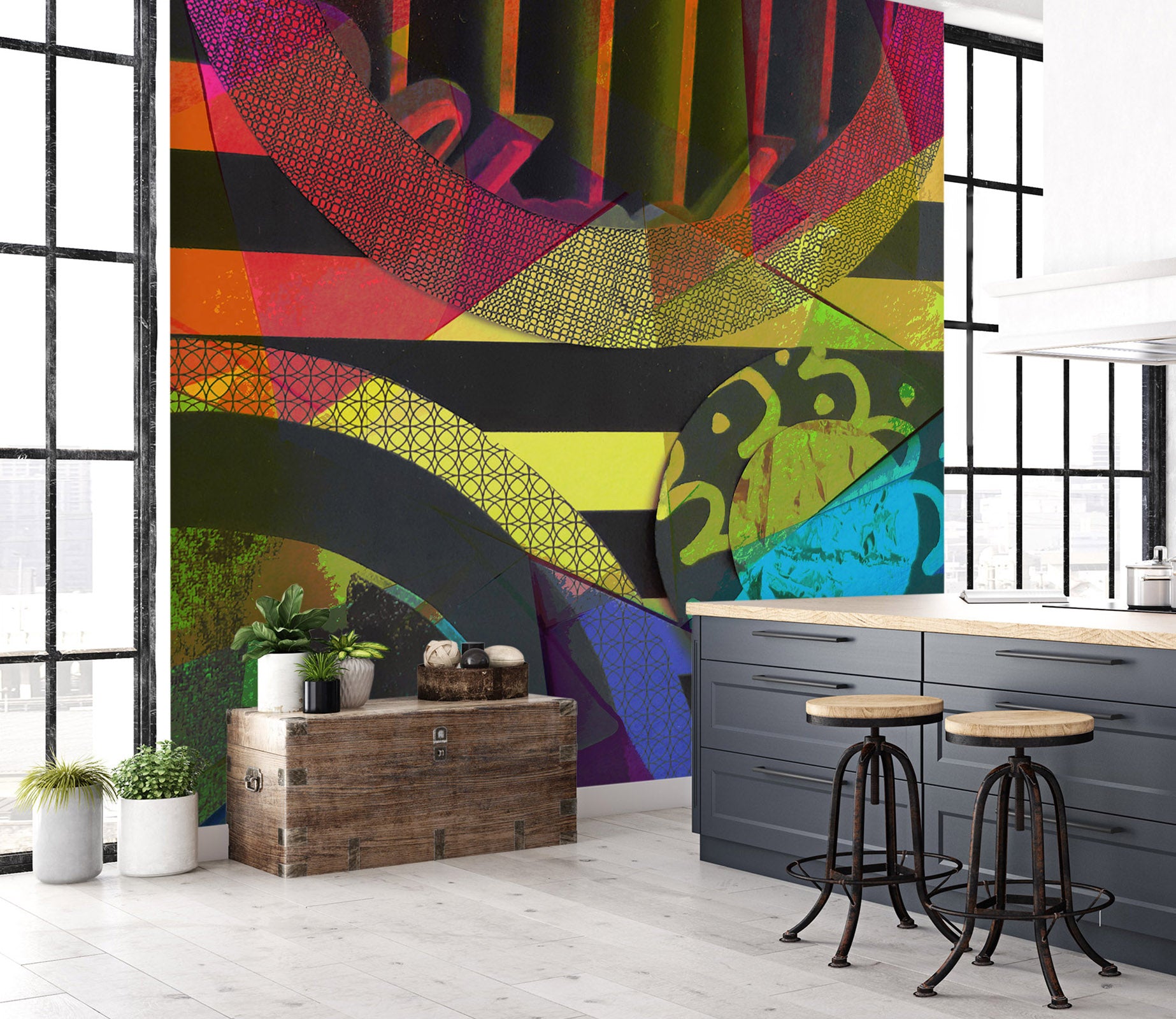 3D Black Color Texture 19122 Shandra Smith Wall Mural Wall Murals