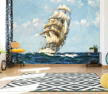 3D Sailing Sailboat 1399 Alius Herb Wall Mural Wall Murals