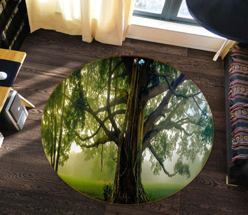 3D Trees 72188 Round Non Slip Rug Mat