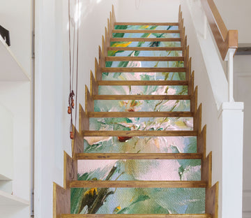 3D White Paint Flower 2189 Skromova Marina Stair Risers