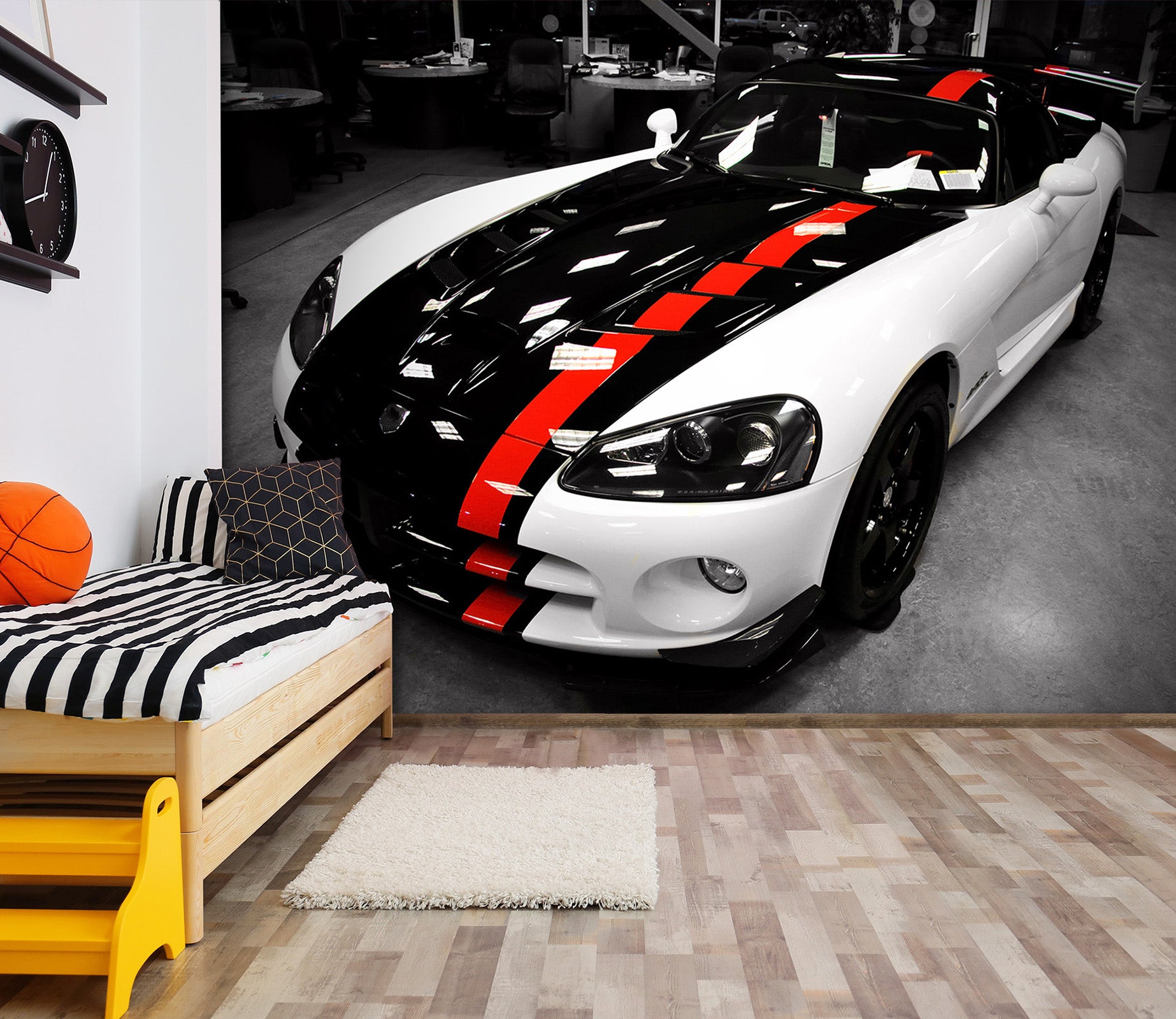 3D Dodge Viper 215 Vehicle Wall Murals