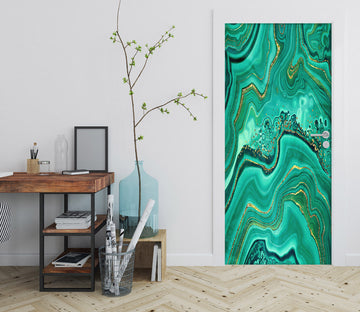 3D Green Texture 25185 Door Mural