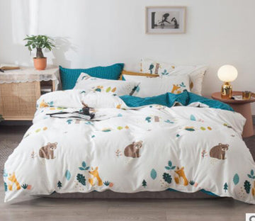 3D Bear 14216 Bed Pillowcases Quilt