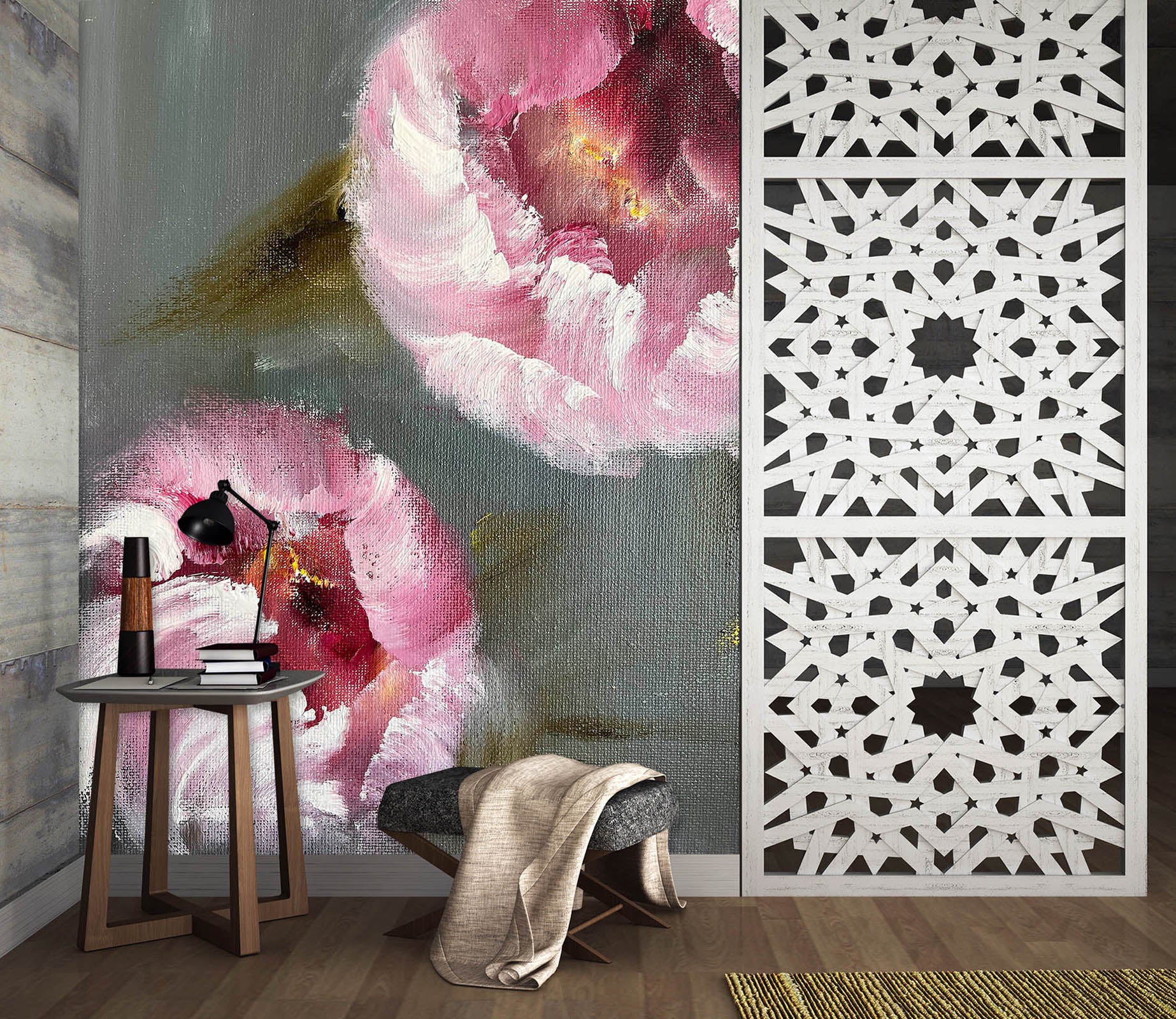 3D Painted Flowers 285 Skromova Marina Wall Mural Wall Murals