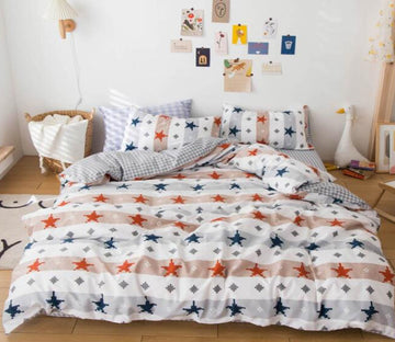 3D Five-Pointed Star 5026 Bed Pillowcases Quilt