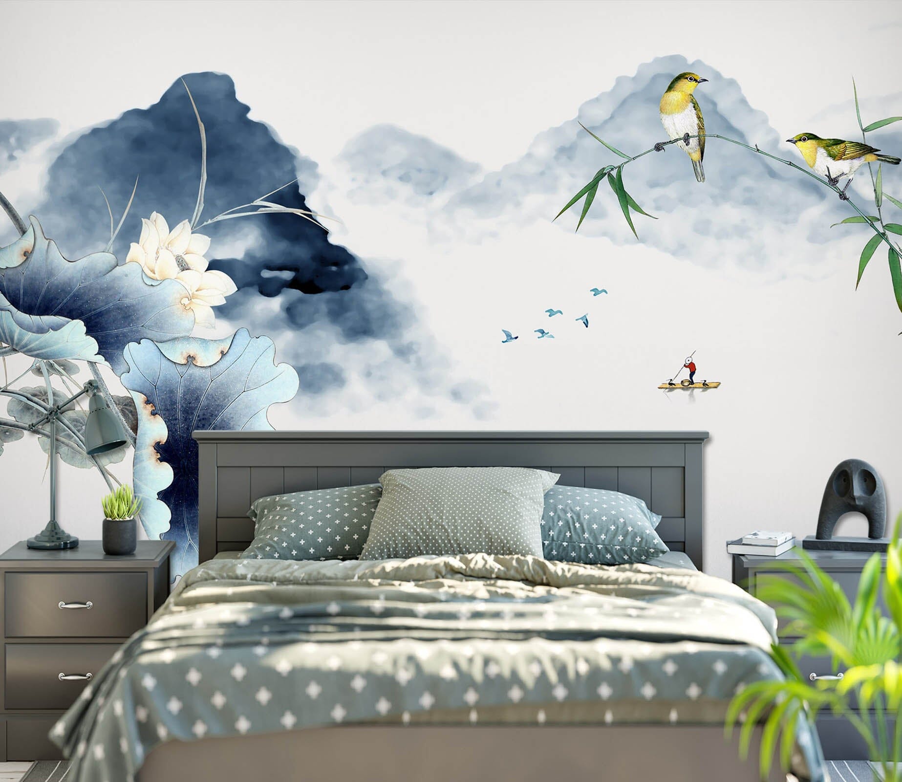 3D Hand Drawn Valley 1408 Wall Murals Wallpaper AJ Wallpaper 2 