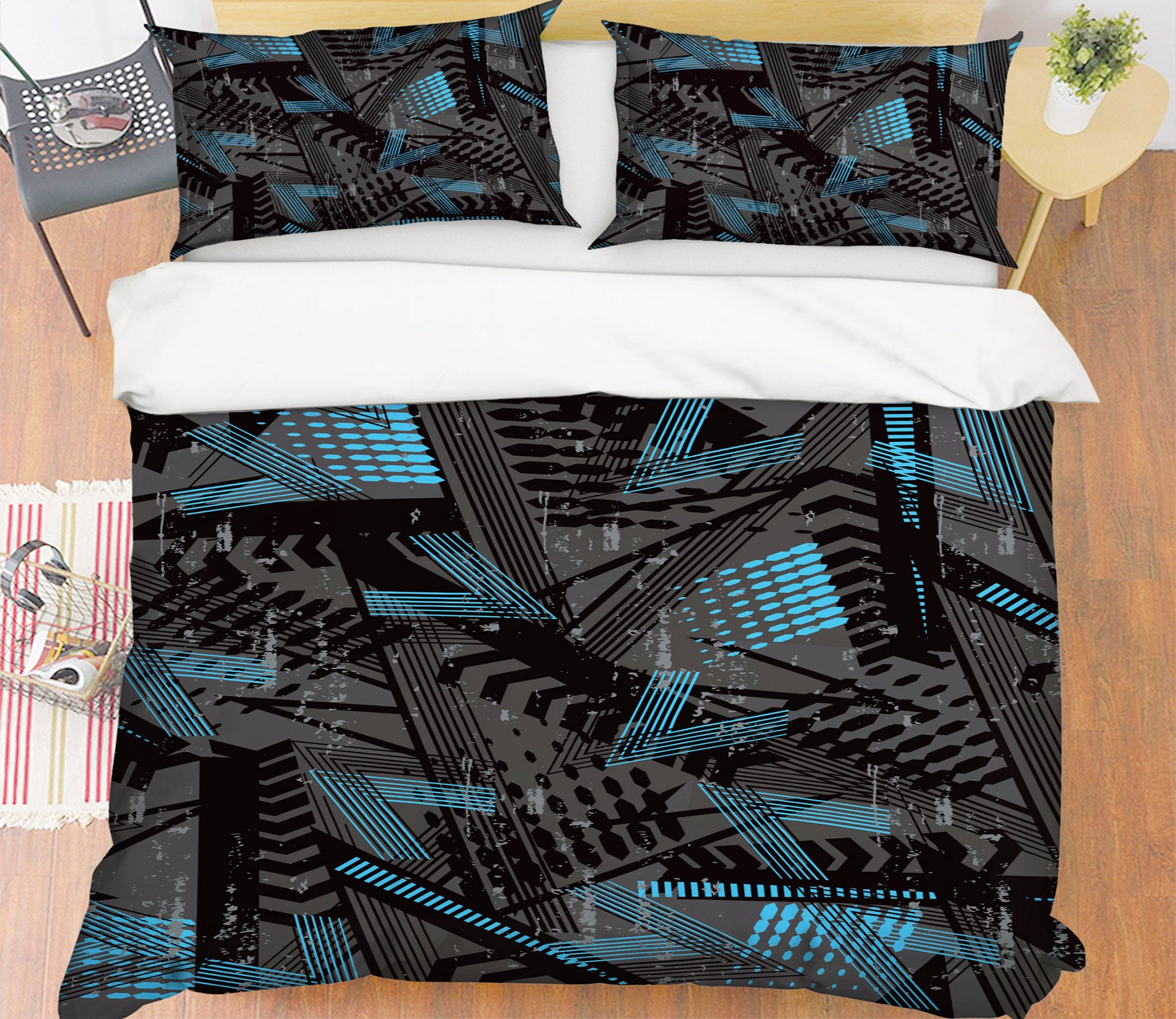 3D Texture 14173 Bed Pillowcases Quilt