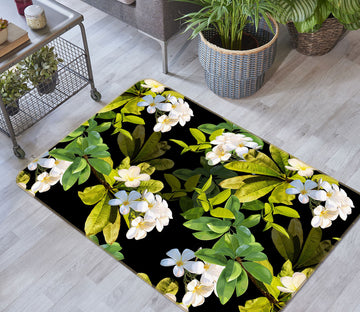 3D Leaves Flower 31029 Non Slip Rug Mat