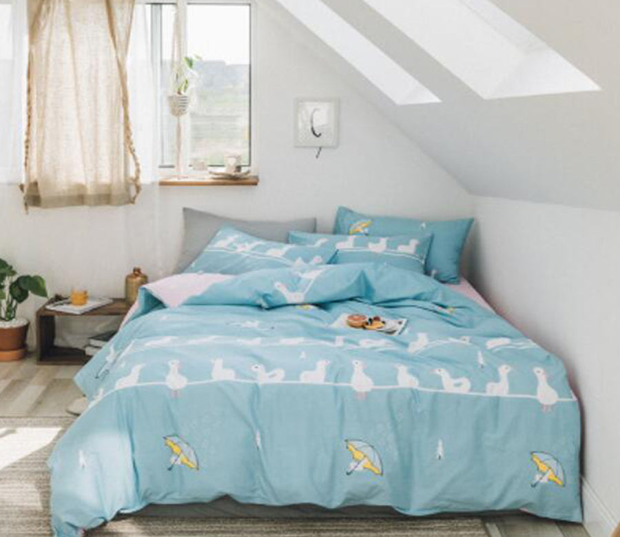 3D Umbrella Duck 20232 Bed Pillowcases Quilt