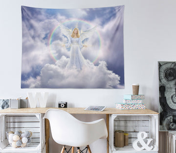3D Rainbow Cloud Angel 111124 Jerry LoFaro Tapestry Hanging Cloth Hang