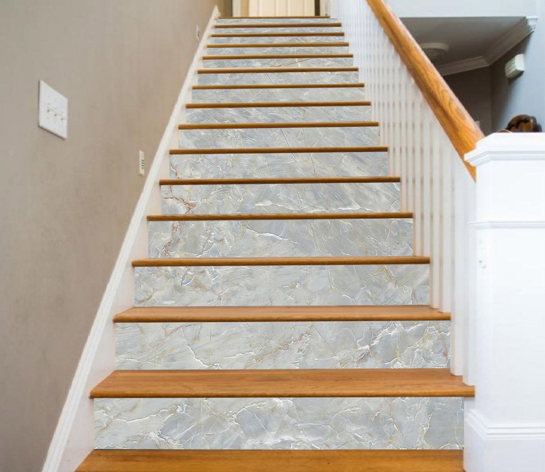 3D Elegant Stone 508 Marble Tile Texture Stair Risers Wallpaper AJ Wallpaper 