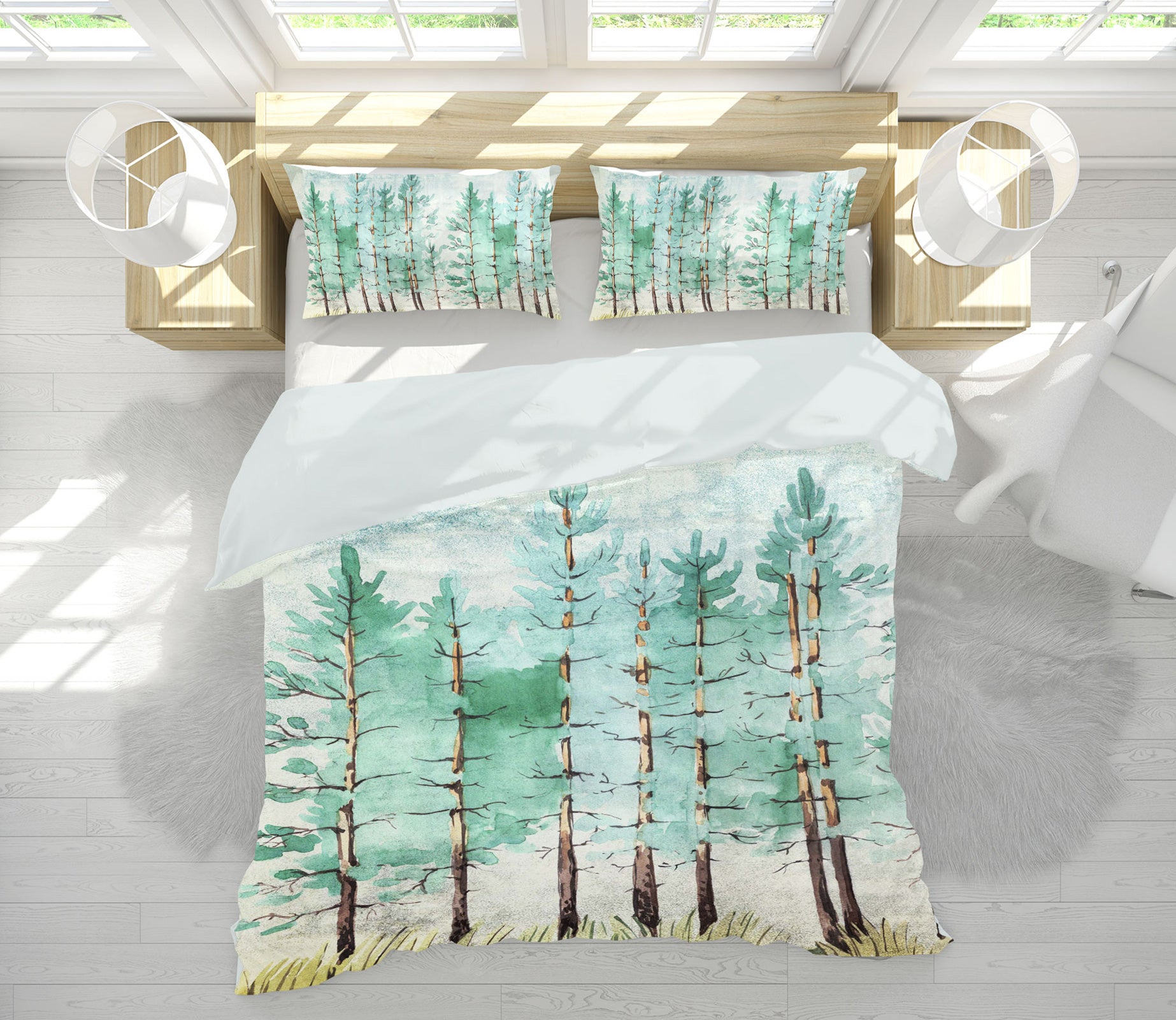 3D Forest 12029 Bed Pillowcases Quilt