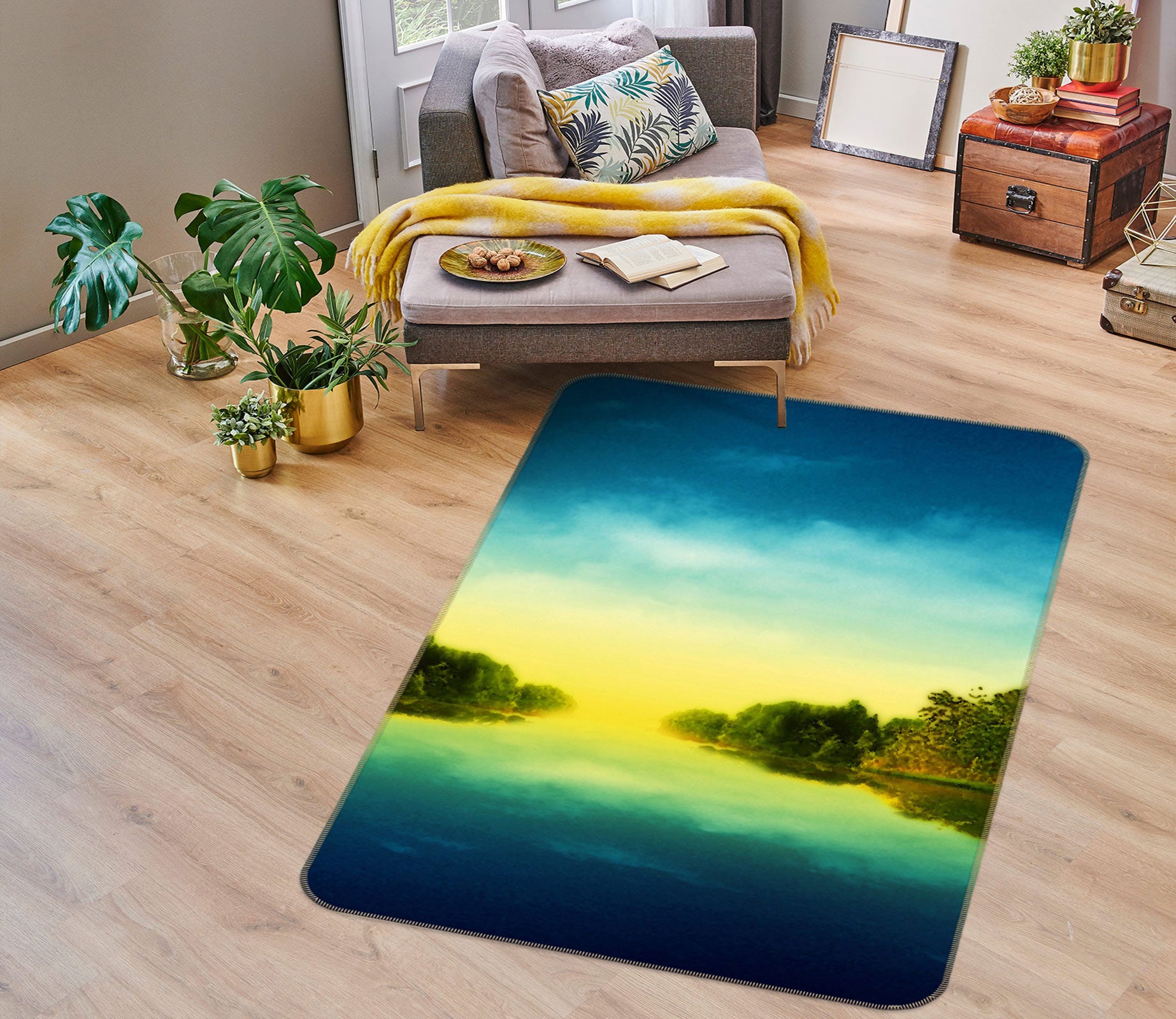 3D River 76051 Non Slip Rug Mat