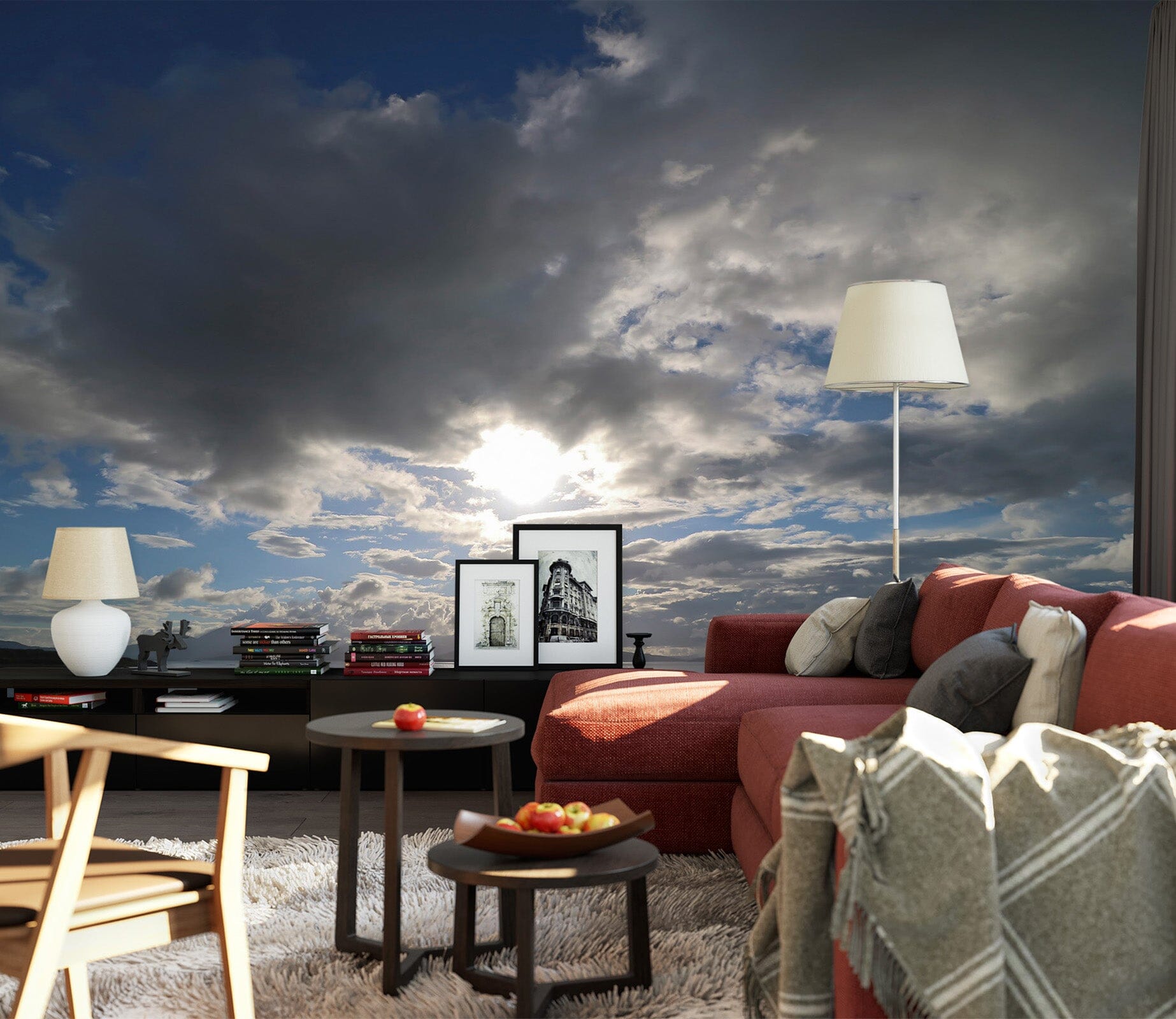 3D Clouds Sunshine 125 Jerry LoFaro Wall Mural Wall Murals Wallpaper AJ Wallpaper 2 