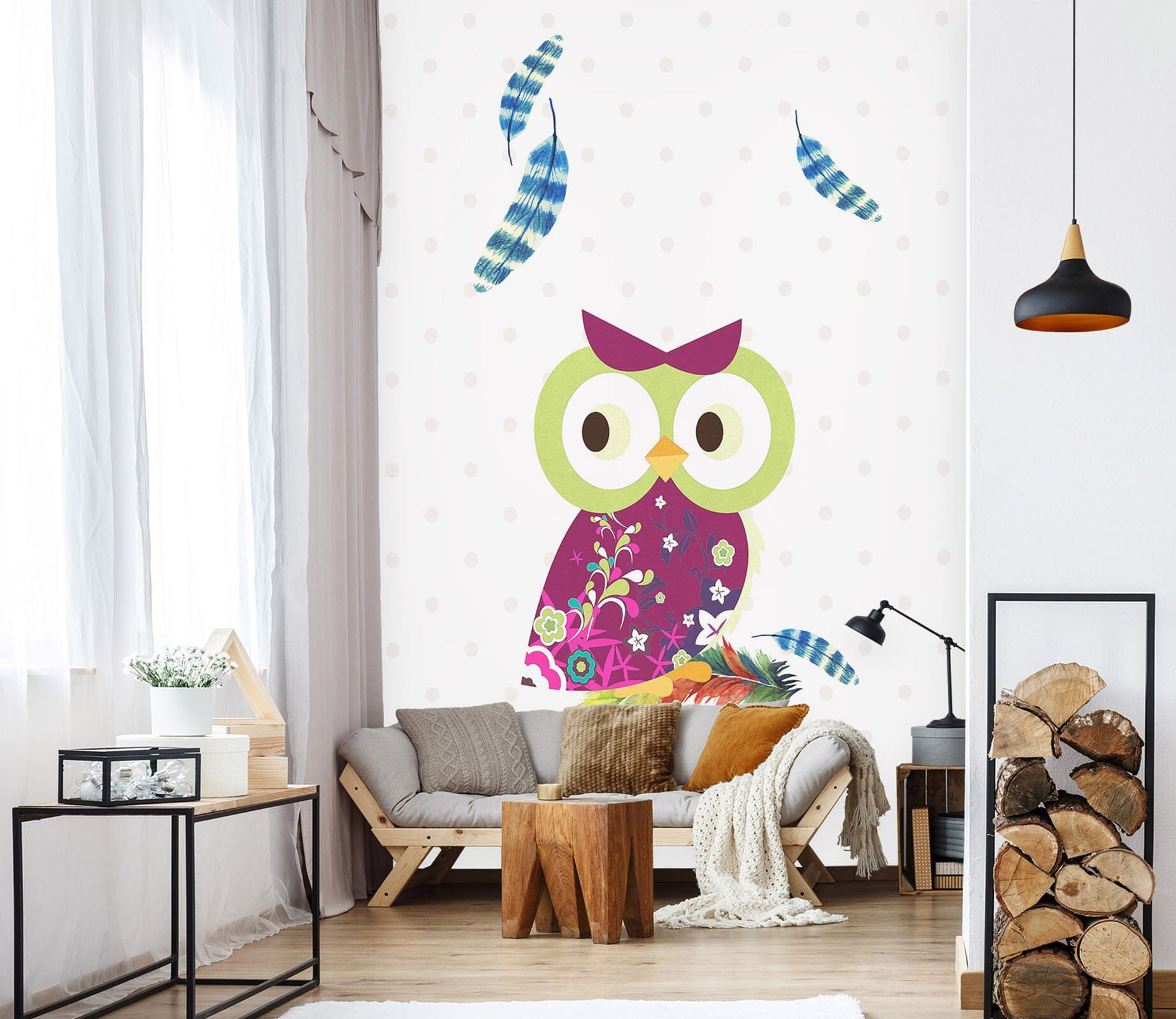 3D Playful Parrot 054 Wall Murals Wallpaper AJ Wallpaper 2 