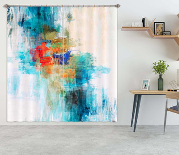 3D Blue Graffiti 206 Michael Tienhaara Curtain Curtains Drapes Curtains AJ Creativity Home 